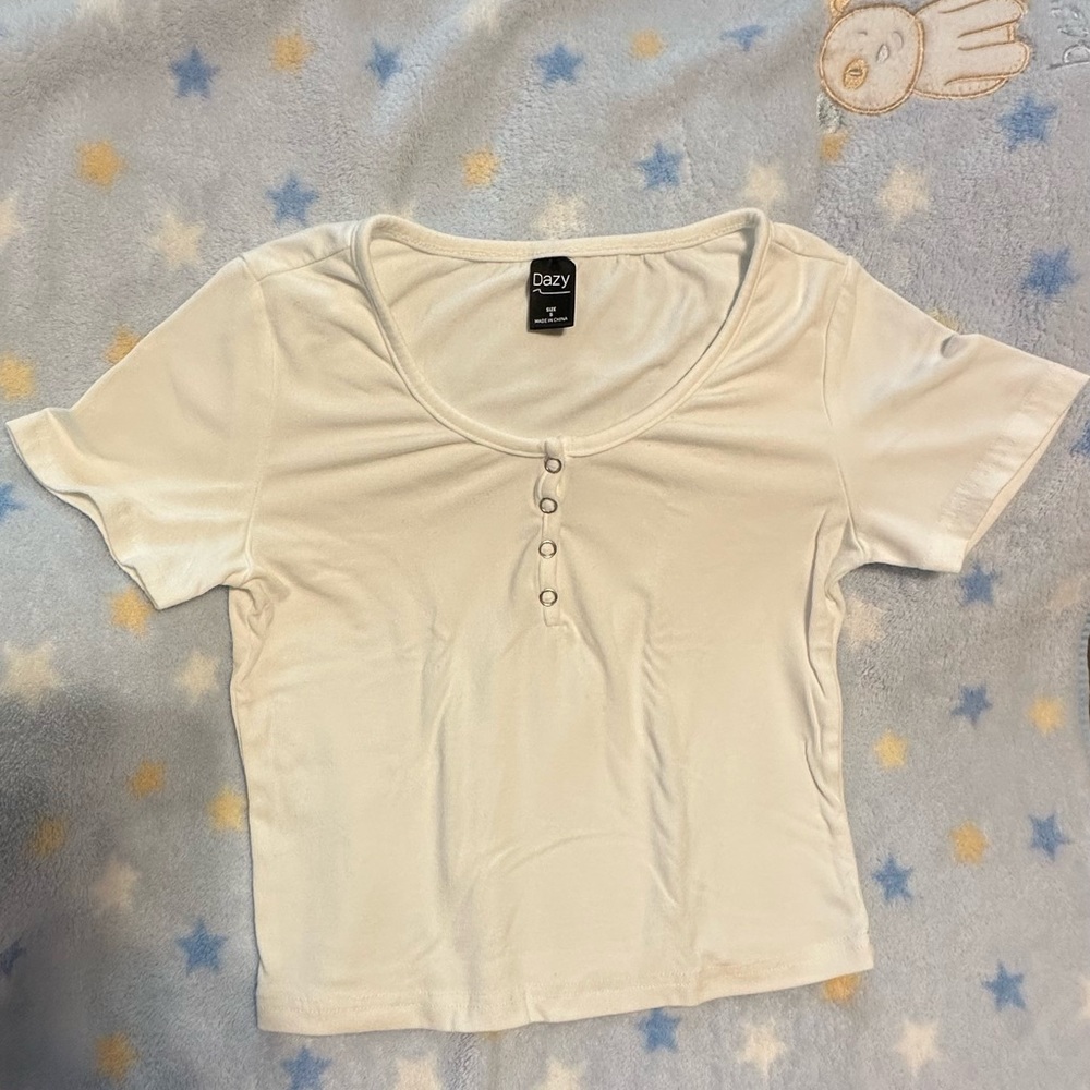 White Buttoned Women's Top